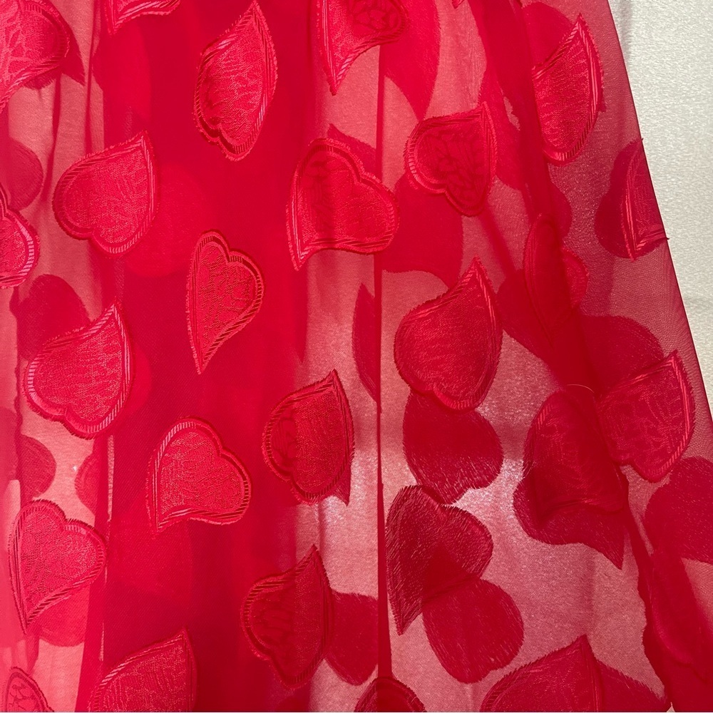 Inner most vintage Red Sheer Valentines Heart Babydoll chemise size large - Picture 2 of 6